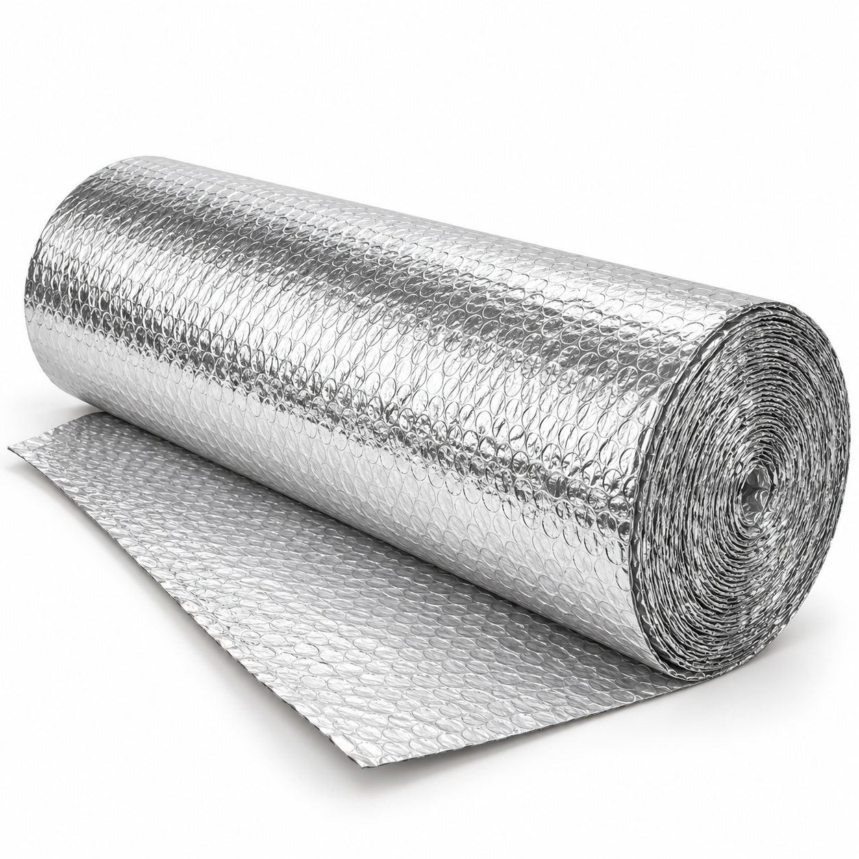 HAGO24 Aluminium-Isolierfolie Silber Polyethylen Aluminium Thermofolie Luftpolster-Dämmfolie Reflexionsfolie doppelseitig laminiert 97 % Wärmereflektion 6mm Stärke im Einsatz